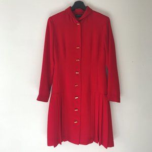 Vintage Liz Claiborne Dresses Red Button Down